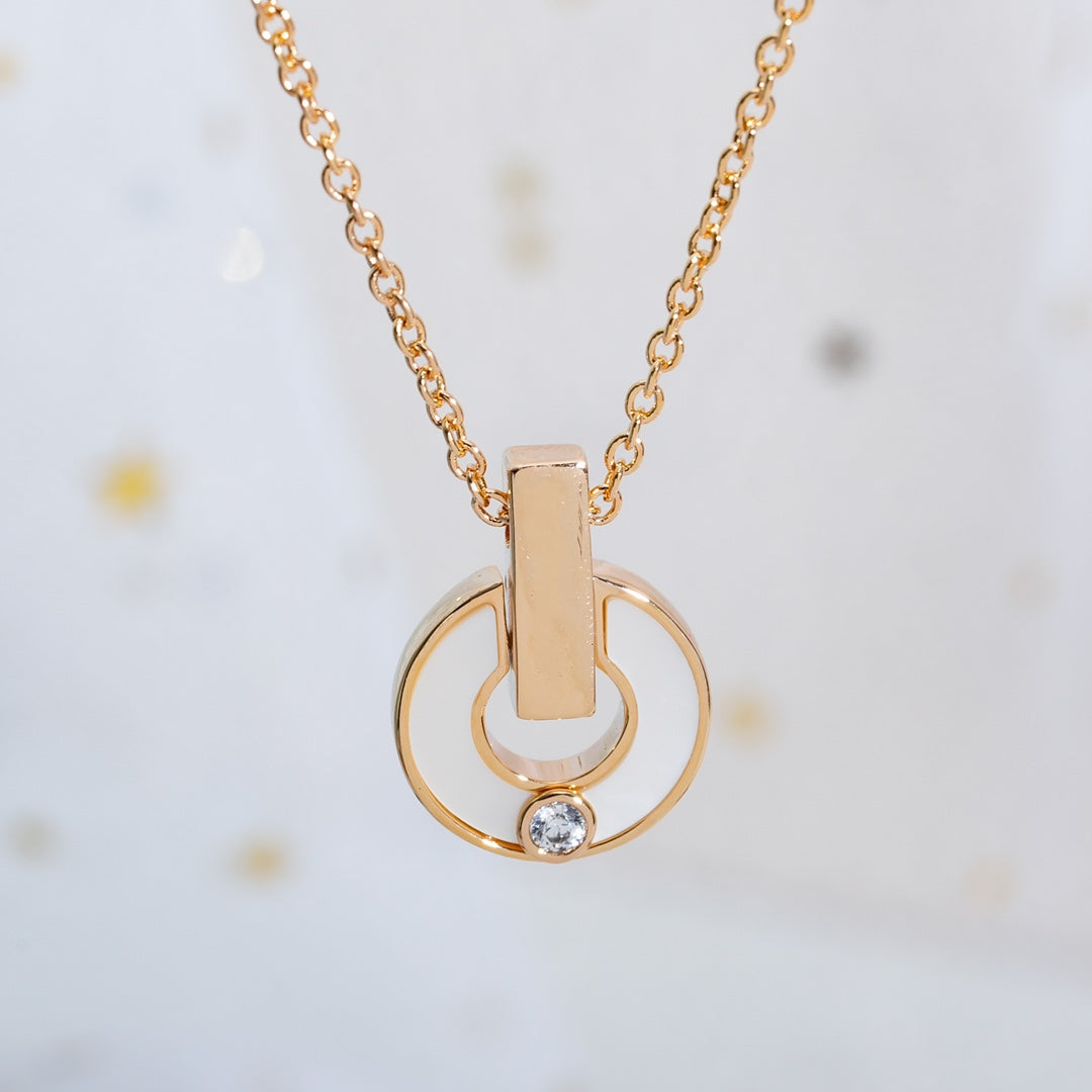 [Noble Jewelry]GARI NECKLACE PINK GOLD MOP