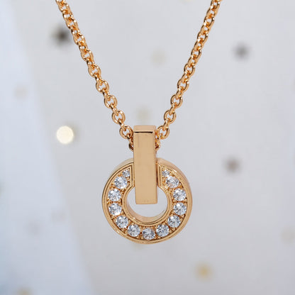 [Noble Jewelry]GARI NECKLACE PINK GOLD DIAMOND