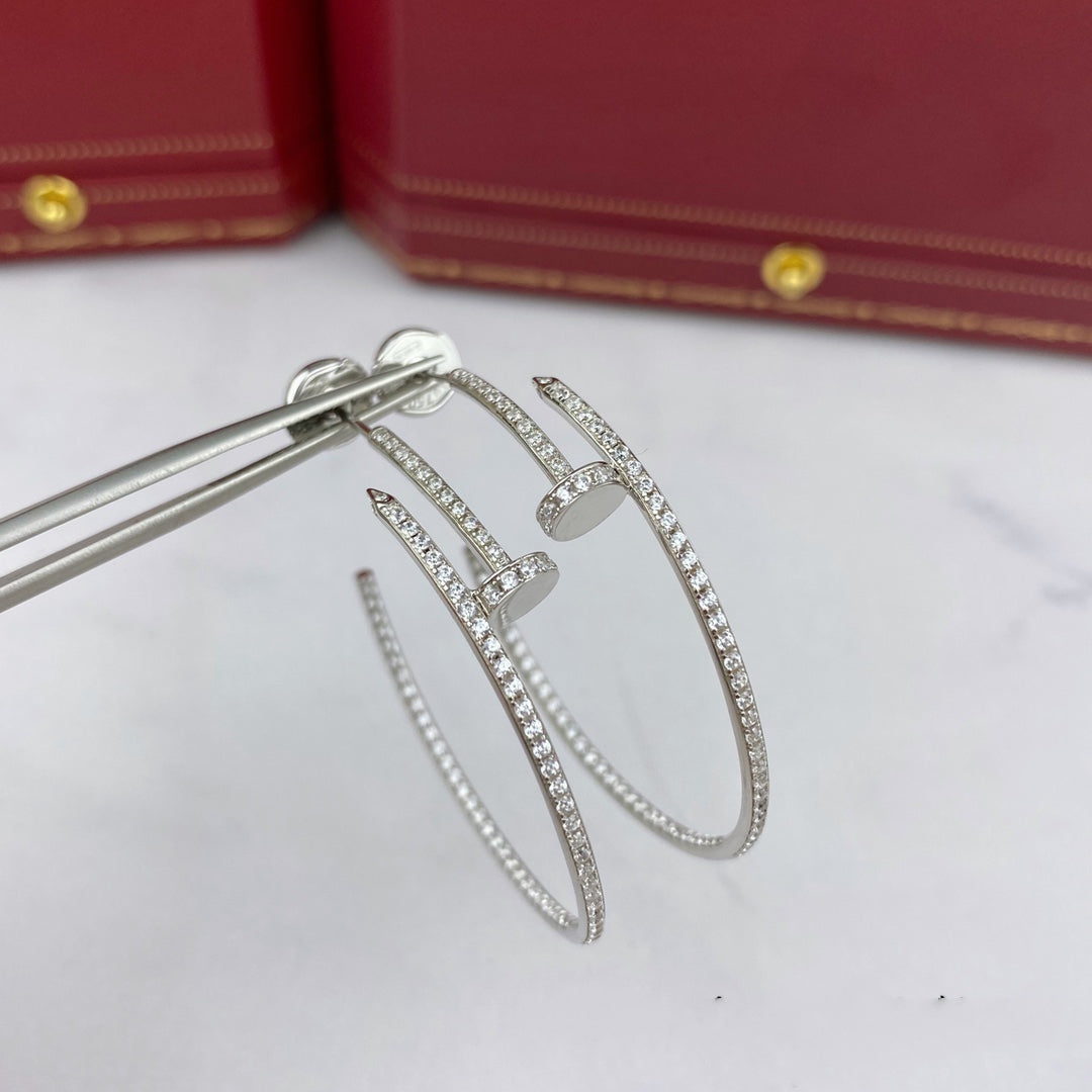 [Noble Jewelry]JUSTE EARRINGS FULL DIAMONDS 1.8MM