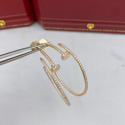 [Noble Jewelry]JUSTE EARRINGS FULL DIAMONDS 1.8MM