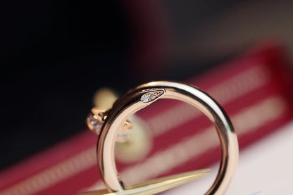 [Noble Jewelry]JUSTE RING 2.65MM PINK GOLD DIAMOND