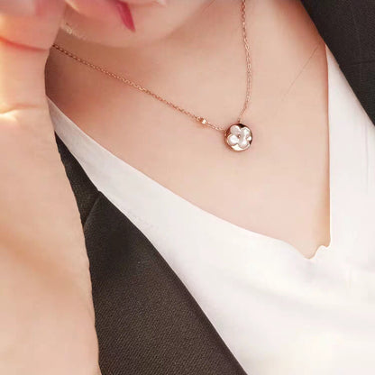 [Noble Jewelry]SUN MOP GOLD 1 DIAMOND NECKLACE