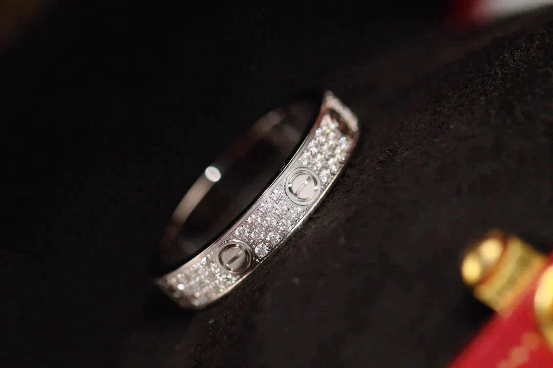 [Noble Jewelry]LOVE RING 3.6MM DIAMOND PAVED