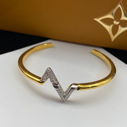 [Noble Jewelry]VOLTE UPSITE DOWN DIAMOND GOLD OPEN BRACELET