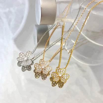 [Noble Jewelry]FLOWER DIAMOND NECKLACE