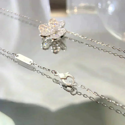 [Noble Jewelry]FLOWER DIAMOND NECKLACE