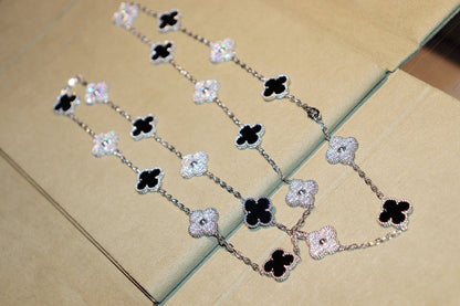 [Noble Jewelry]CLOVER 20 MOTIFS ONYX DIAMOND SILVER