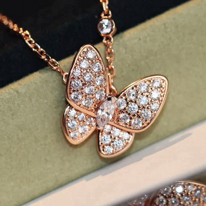 [Noble Jewelry]BUTTERFLY DIAMOND NECKLACE