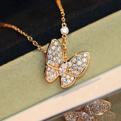 [Noble Jewelry]BUTTERFLY DIAMOND NECKLACE