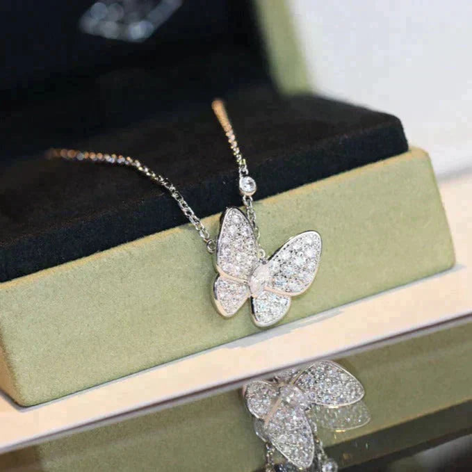 [Noble Jewelry]BUTTERFLY DIAMOND NECKLACE