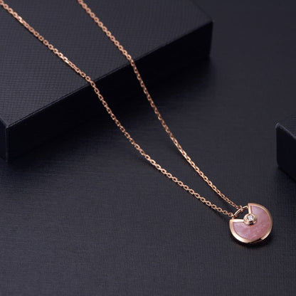 [Noble Jewelry]AMULETTE ROSE GOLD PINK MOP NECKLACE