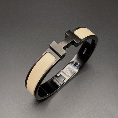 [Noble Jewelry]H BRACELET 12MM BLACK BEIGE CERAMIC