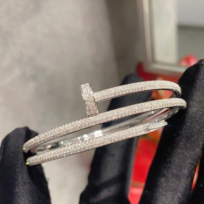 [Noble Jewelry]JUSTE BRACELET 3.5MM DOUBLE ROWS SILVER DIAMOND