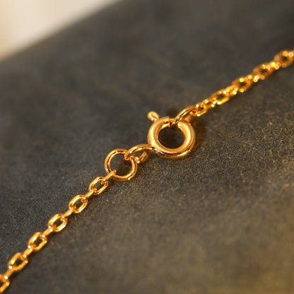 [Noble Jewelry]SUN PEDANT PINK GOLD 1 DIAMOND NECKLACE