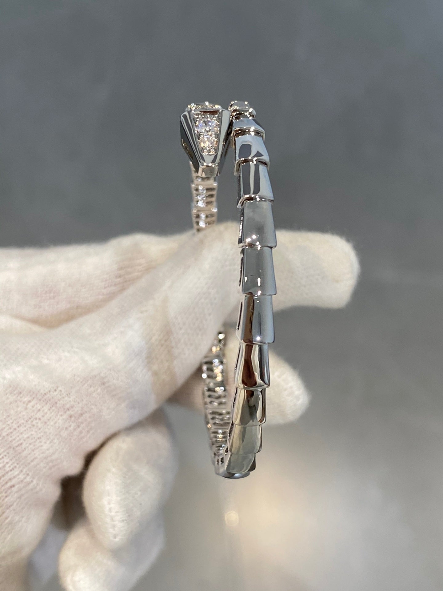 [Noble Jewelry]SERPENTI BRACELET DIAMONDS SILVER