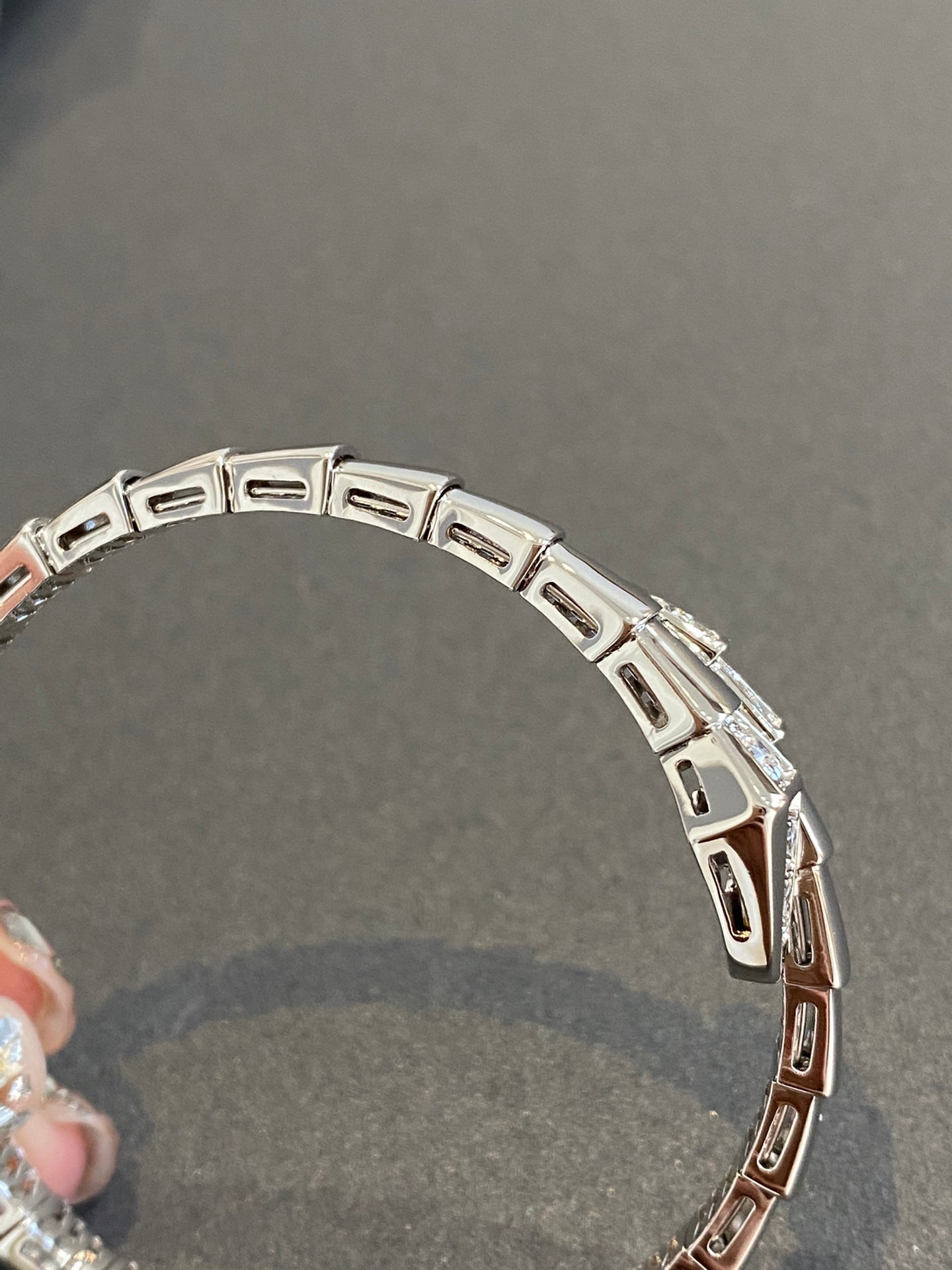 [Noble Jewelry]SERPENTI BRACELET DIAMONDS SILVER