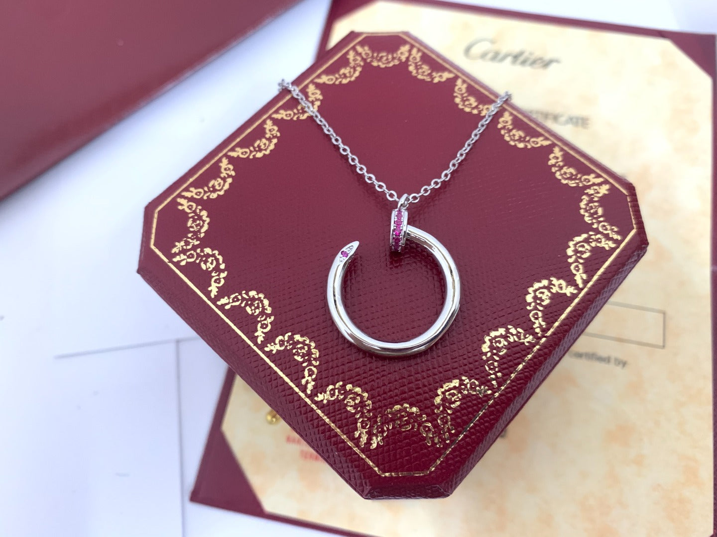 [Noble Jewelry]JUSTE PINK DIAMOND NECKLACE