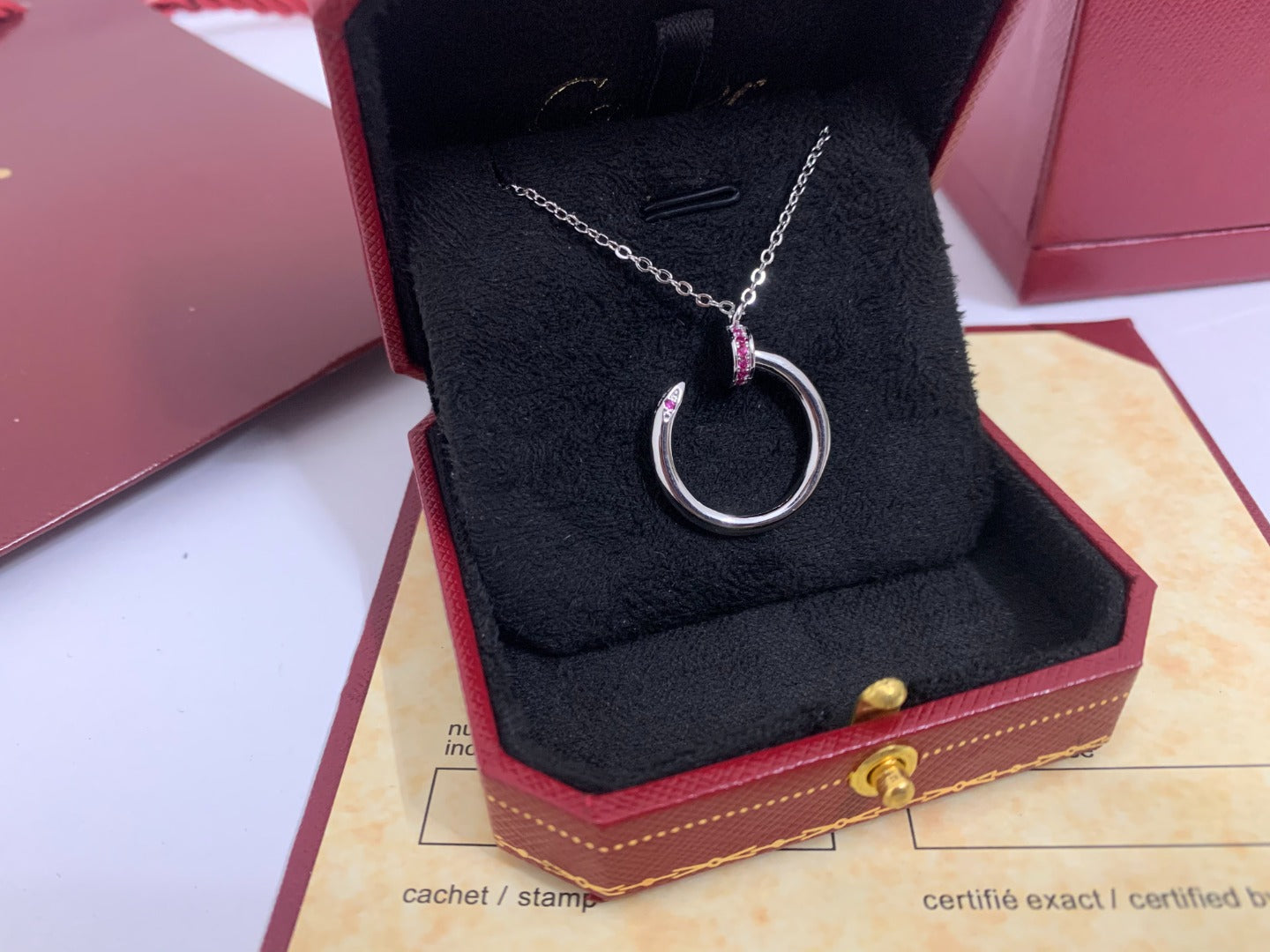 [Noble Jewelry]JUSTE PINK DIAMOND NECKLACE