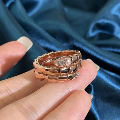 [Noble Jewelry]SERPENTS DOUBLE ROW DIAMOND RING