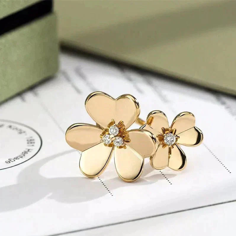 [Noble Jewelry]CLOVER COMOS GOLD DIAMOND RING