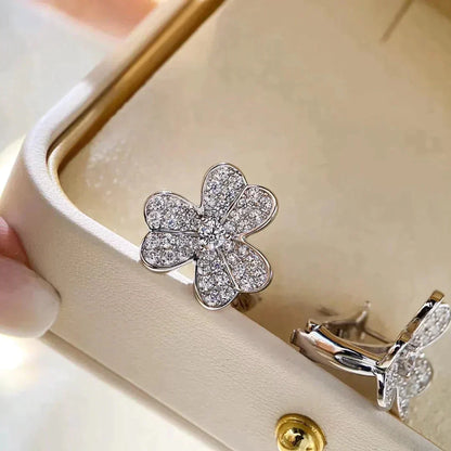 [Noble Jewelry]CLOVER COMOS DIAMOND EARRINGS SILVER