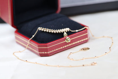 [Noble Jewelry]CLASH PINK GOLD NECKLACE