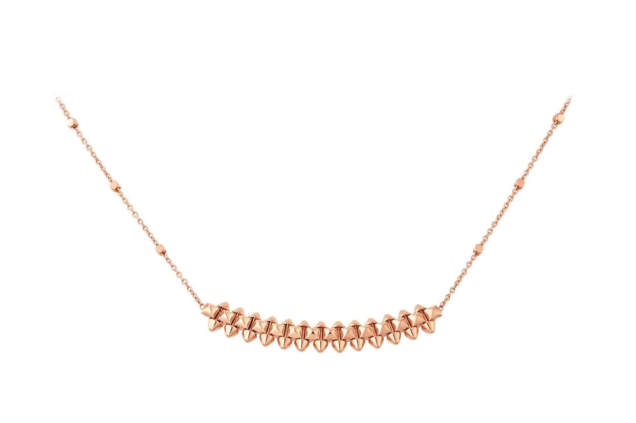 [Noble Jewelry]CLASH PINK GOLD NECKLACE