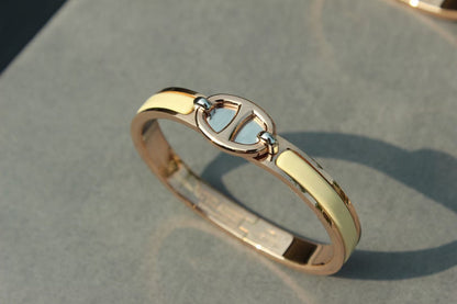 [Noble Jewelry]CLIC CHAINE PINK GOLD BRACELET