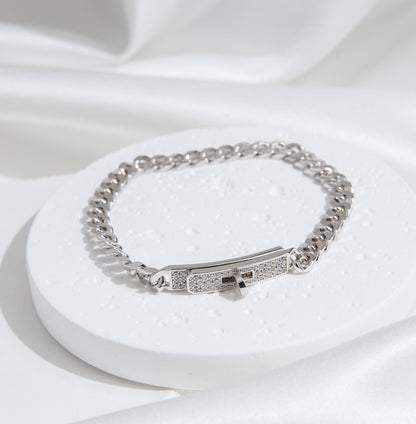 [Noble Jewelry]KELLY CHAIN SILVER DIAMOND BRACELET