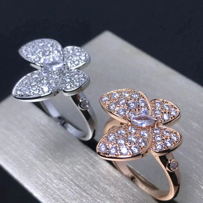 [Noble Jewelry]BUTTERFLY PINK GOLD DIAMOND RING