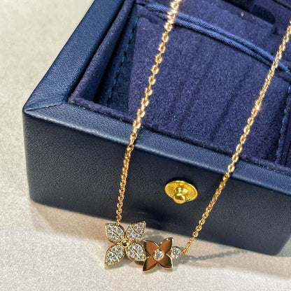 [Noble Jewelry]STAR BLOSSOM NECKLACE PINK GOLD DIAMONDS