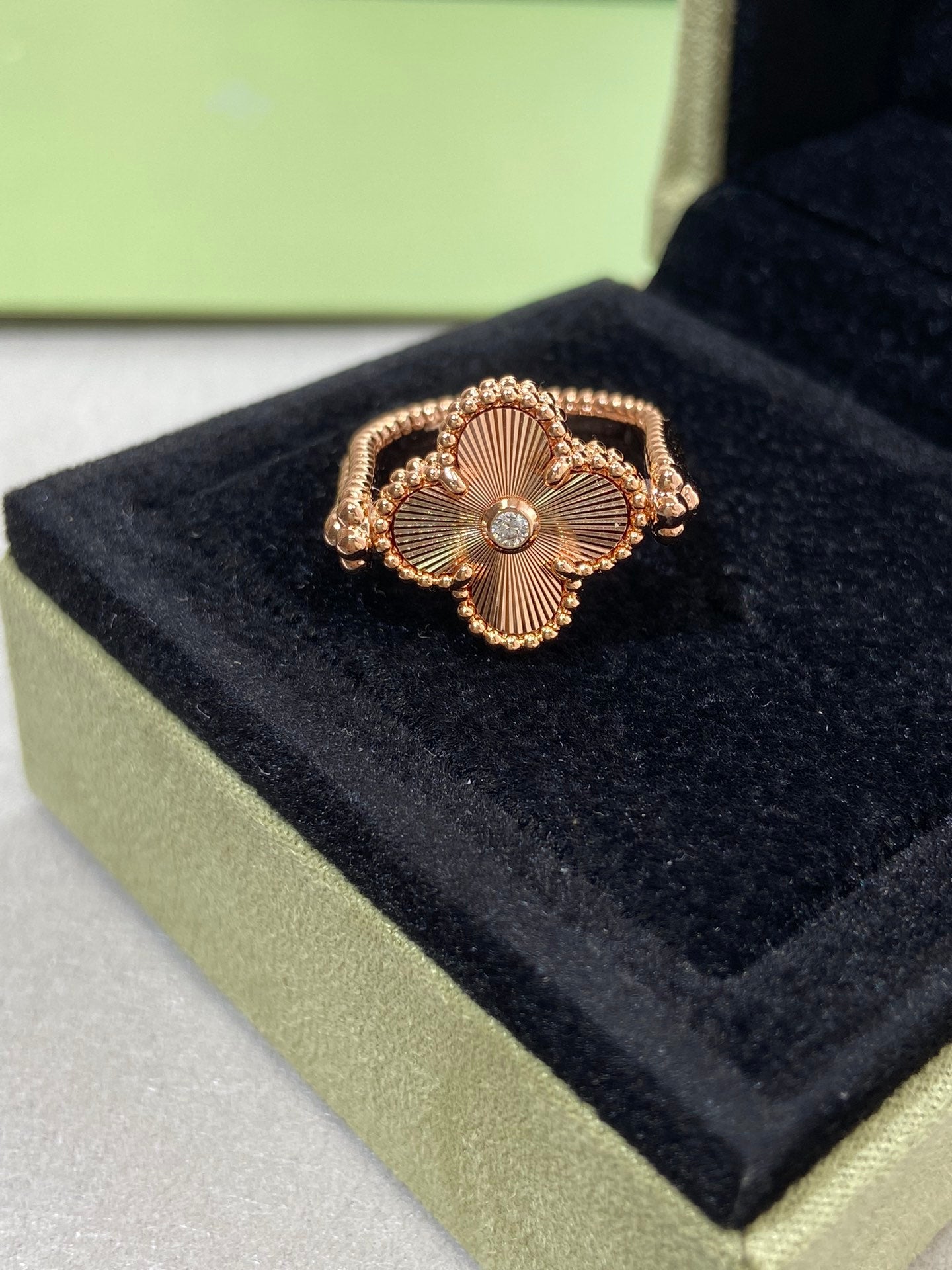 [Noble Jewelry]CLOVER RIVERSIBLE ROSE GOLD RING