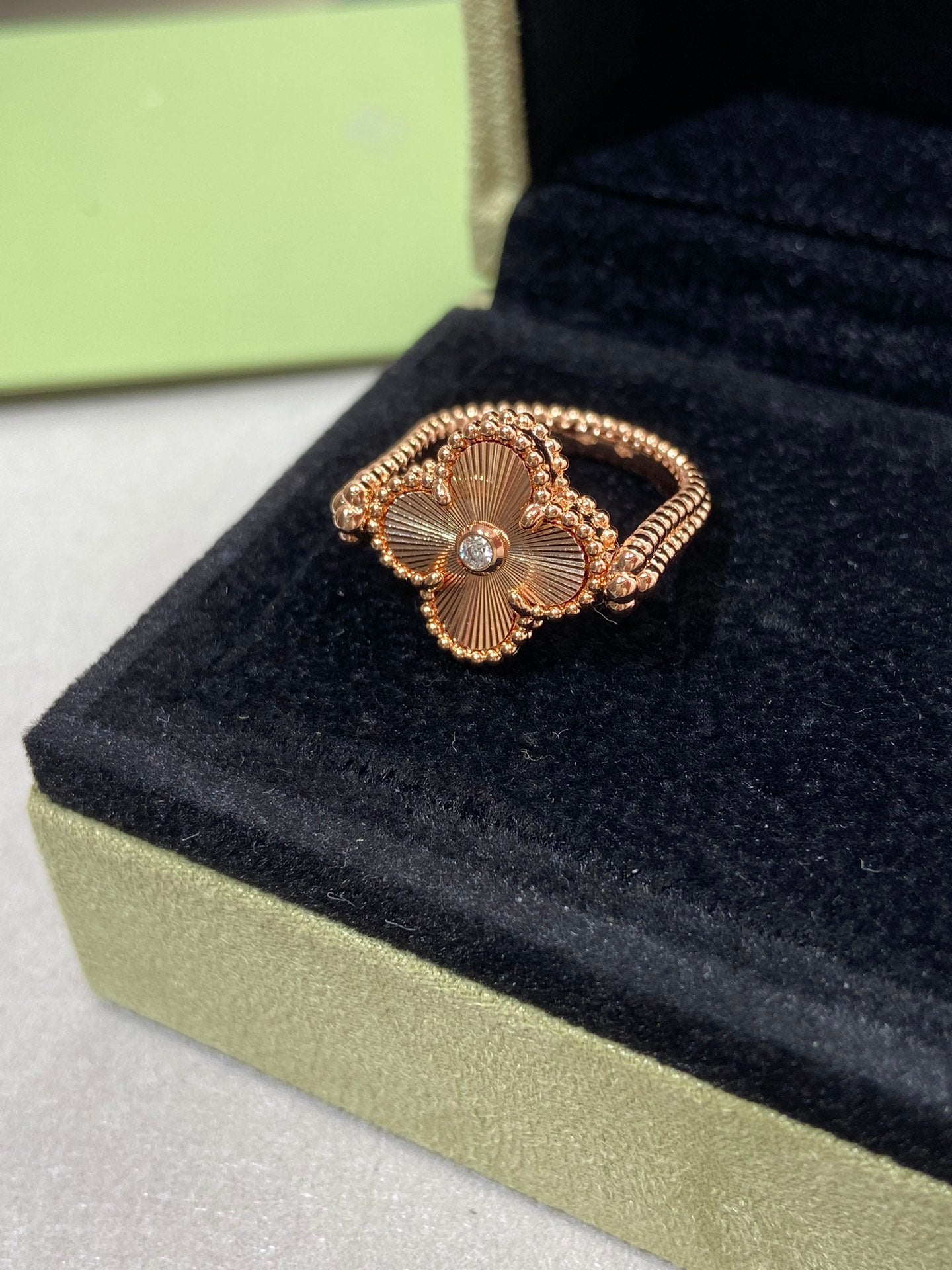 [Noble Jewelry]CLOVER RIVERSIBLE ROSE GOLD RING