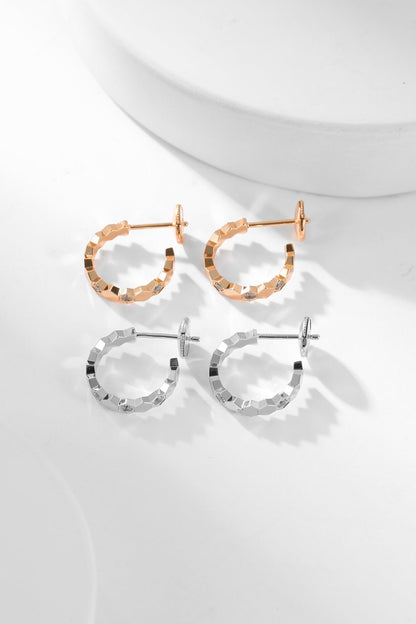 [Noble Jewelry]BEE LOVE DIAMOND HOOP EARRINGS