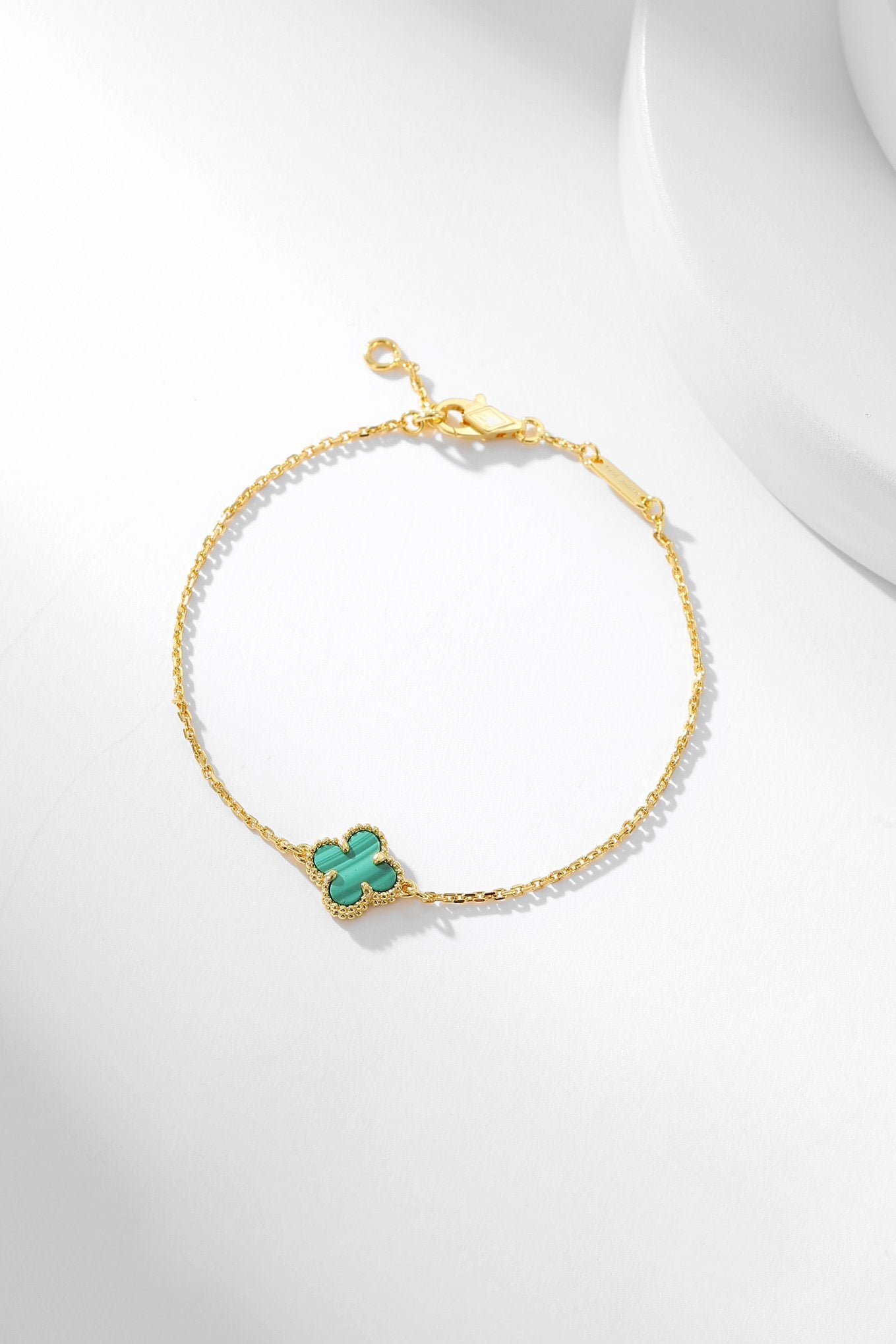 [Noble Jewelry]CLOVER BRACELET MALACHITE 1 MOTIF