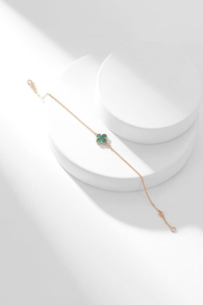 [Noble Jewelry]CLOVER BRACELET MALACHITE 1 MOTIF