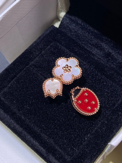 [Noble Jewelry]LUCKY 3 MOTIF ROSE GOLD RING