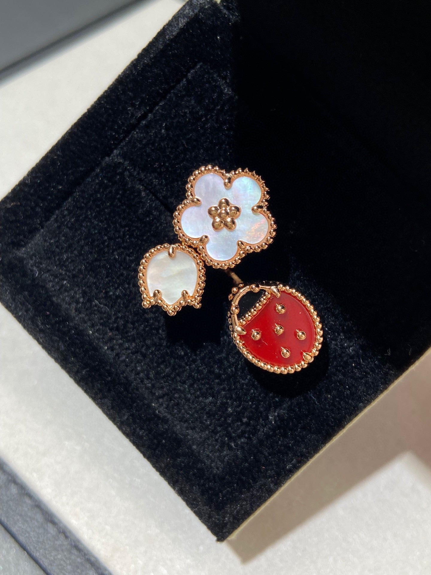 [Noble Jewelry]LUCKY 3 MOTIF ROSE GOLD RING