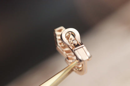 [Noble Jewelry]SERPENT PINK GOLD DIAMOND EARRINGS