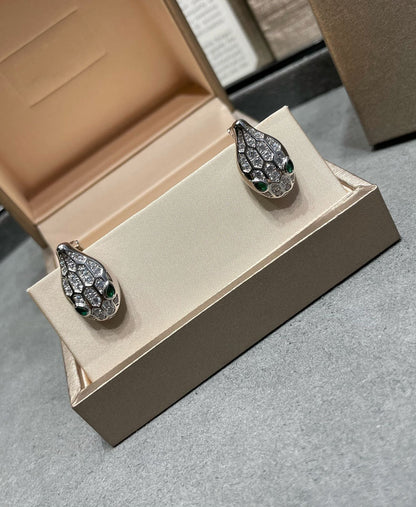 [Noble Jewelry]SERPENT DIAMOND STUD EARRINGS