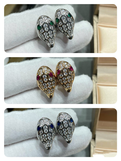 [Noble Jewelry]SERPENT DIAMOND STUD EARRINGS