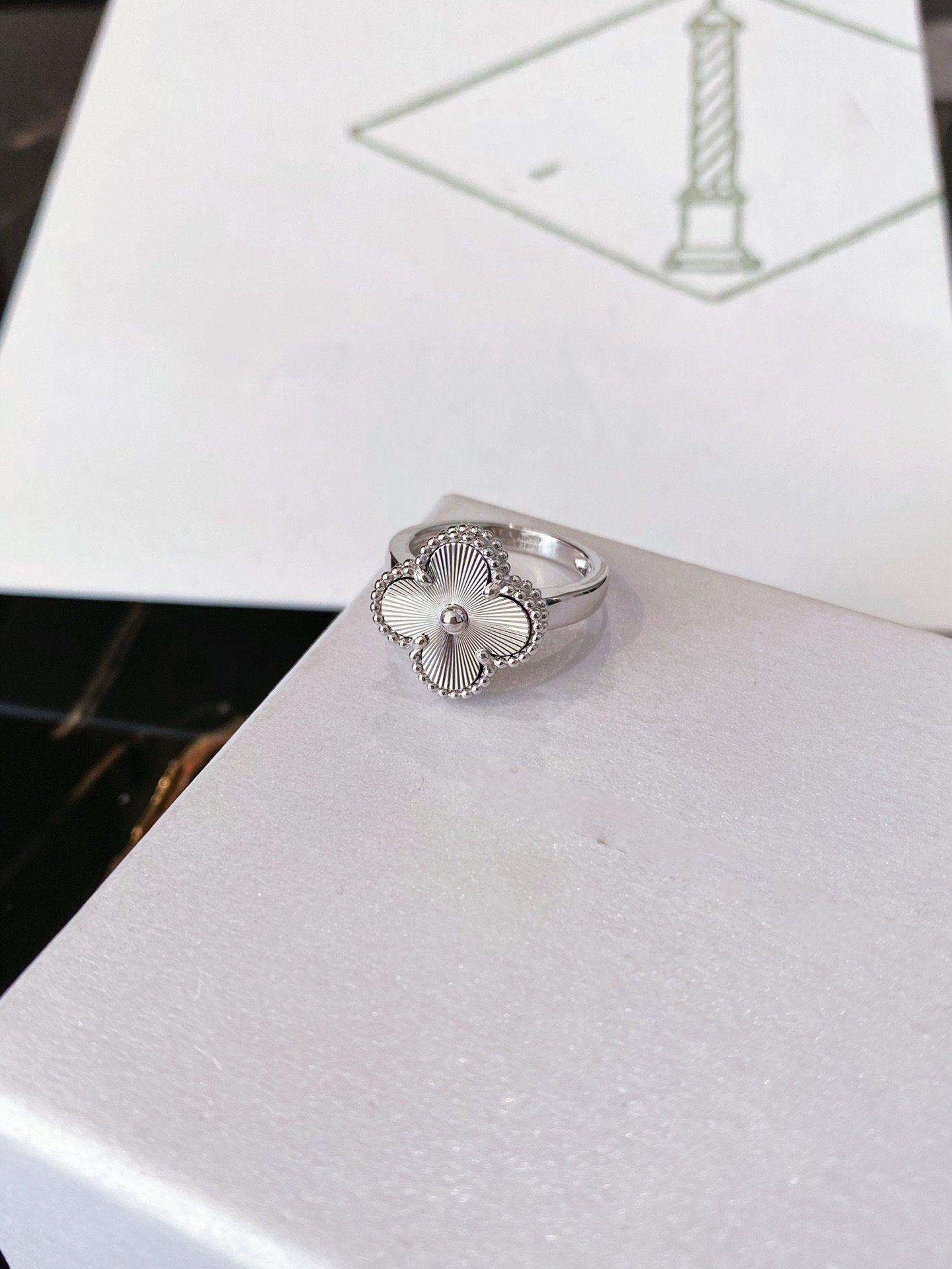 [Noble Jewelry]CLOVER SILVER RING