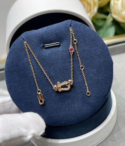 [Noble Jewelry]FORCE 10 DIAMOND PINK GOLD NECKLACE