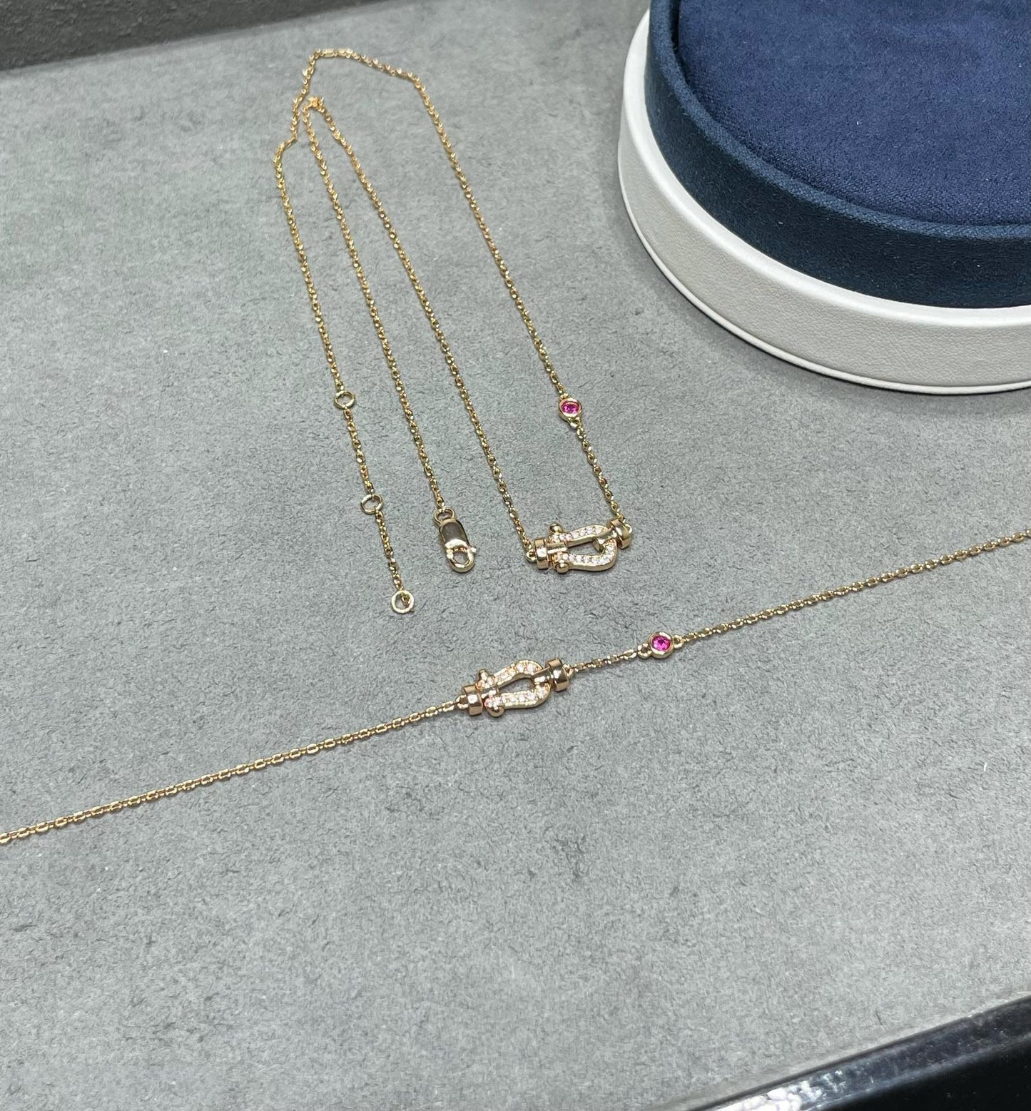 [Noble Jewelry]FORCE 10 DIAMOND PINK GOLD NECKLACE