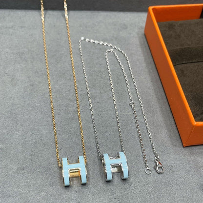 [Noble Jewelry]POP H SKY BLUE NECKLACE