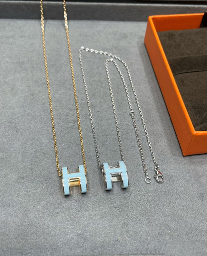 [Noble Jewelry]POP H SKY BLUE NECKLACE