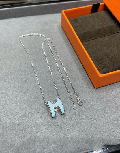 [Noble Jewelry]POP H SKY BLUE NECKLACE