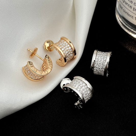 [Noble Jewelry]ZERO 1 DIAMOND PAVED EARRINGS