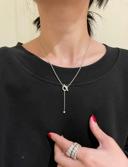 [Noble Jewelry]FINESSE SILVER DIAMOND NECKLACE