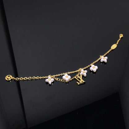 [Noble Jewelry] LOGO 6 MOTIF STAR AND SUN GOLD BRACELET